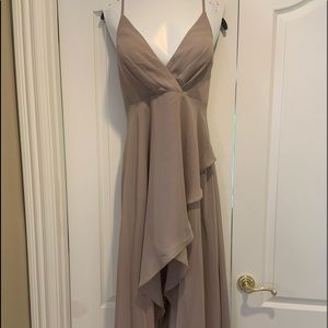 Taupe bridesmaid dress by JJ’s House